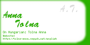 anna tolna business card